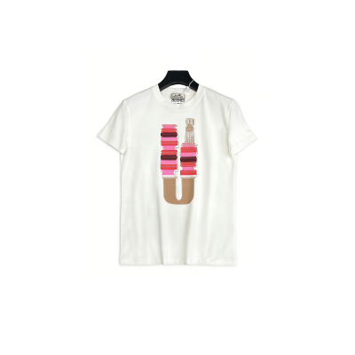 HERMES PRINTED STRAIGHT T-SHIRT HERMES PRINTED STRAIGHT T-SHIRT